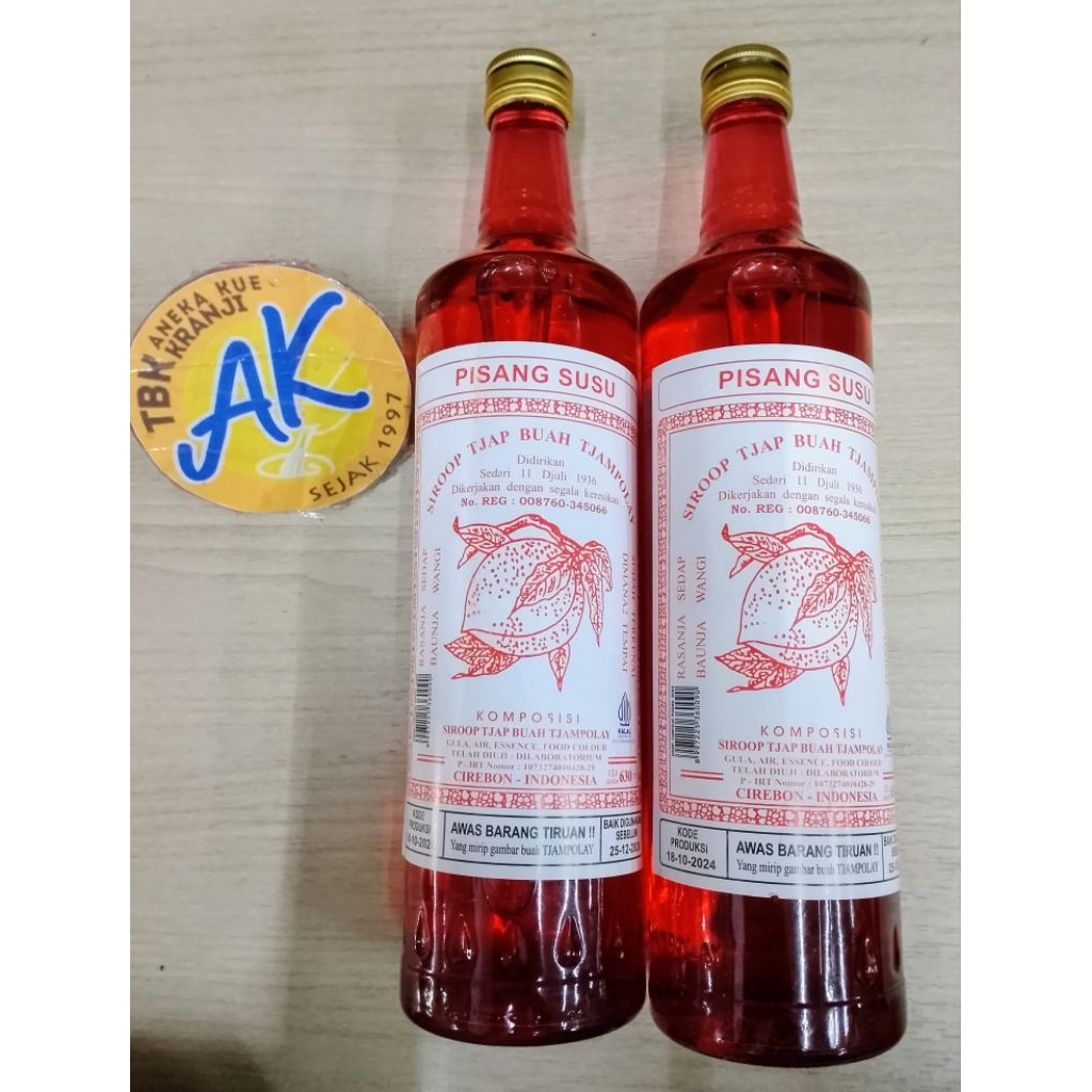 

SIRUP PISANG SUSU TJAMPOLAY/ SYRUP MERK TJAMPOPLAY RASA PISANG AMBON