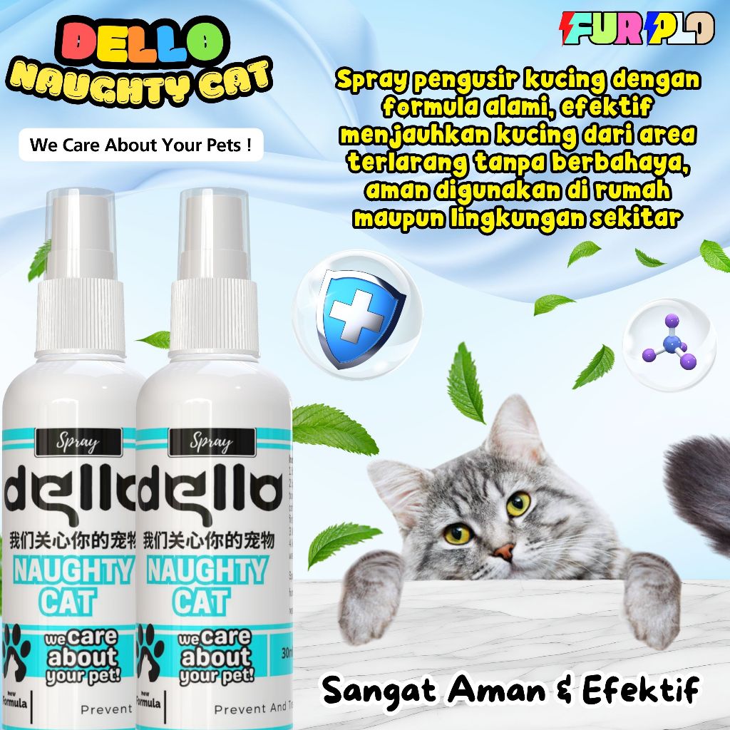 Spray Pengusir Kucing Dello Obat Pengusir Kucing Berak Sembarangan Anti Kucing Liar Furplo