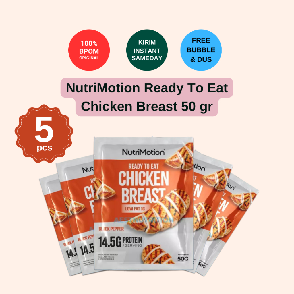 

Keonik Shop | NUTRIMOTION Ready To Eat CHICKEN BREAST 5 pcs - Black Pepper - High Protein & Low Fat