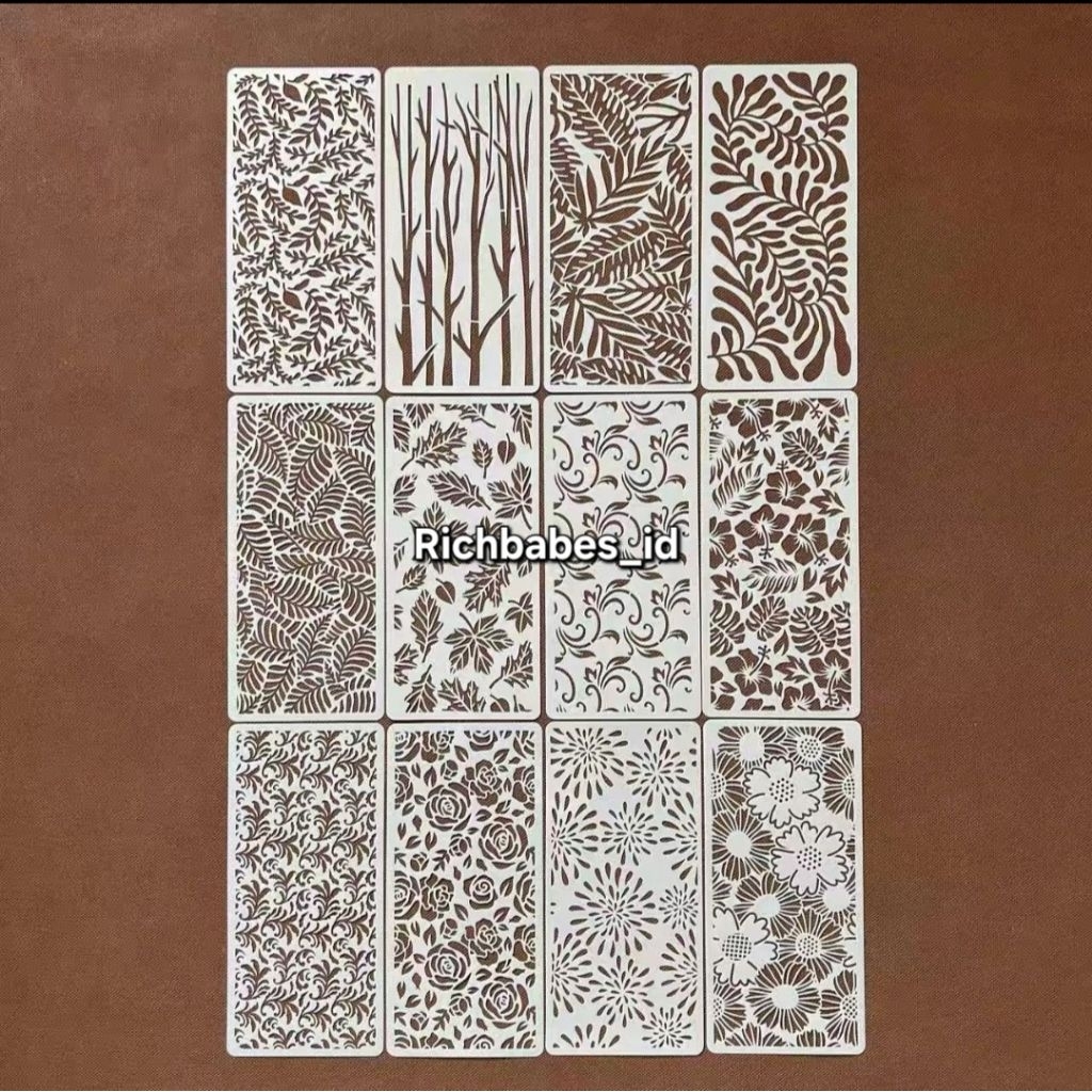 ￼STENCILS CETAKAN KUE MOTIF KUE BOLU GULUNG LAPIS LEGIT CAKE MOTIF BATIK STENCIL MOTIF FLORAL BUNGA 