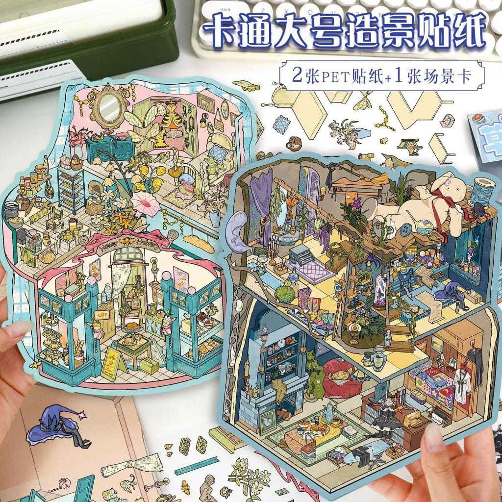 

Stiker Pemandangan Mini – 13 Desain Cozy & Ajaib untuk Scrapbook dan Jurnal Kreatif