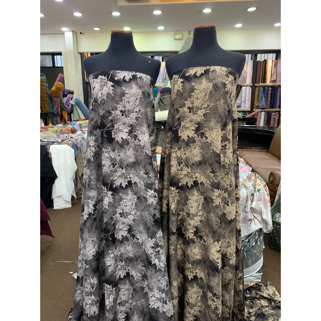 KAIN RAYON VISCOSE PREMIUM MOTIF MONOCHROME||BAHAN KAIN KATUN RAYON VISCOSE MONOCHROME