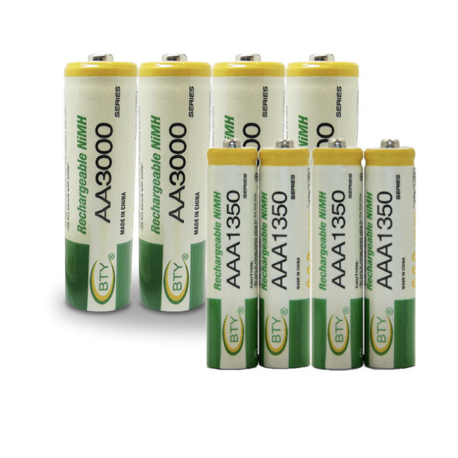 baterai bty aa 3000 mah atau baterai bty aaa 1250 mah baterai mainan anak jam dinding remot serbagun