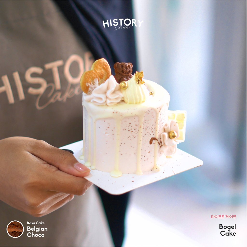 

HistoryCake Kue Tart Ulang Tahun Birthday Cake Bogel Belgian Choco - Gold Mini