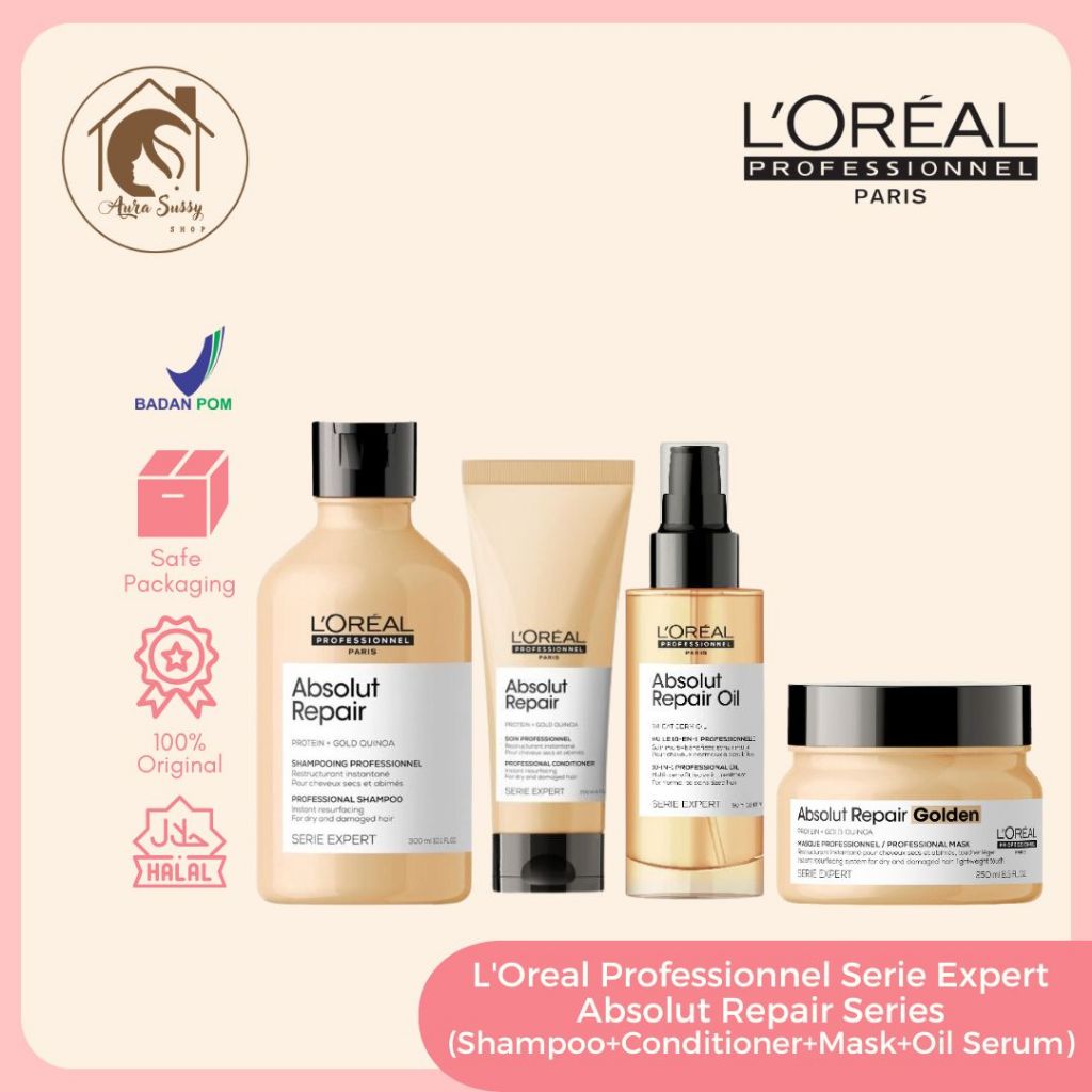 ASS || LOreal Serie Exper Absolut Repair Oil Hair Serum 90 ml Untuk Rambut Kering || LOreal Serie Ab