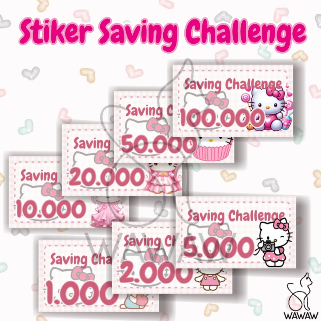 

STIKER SAVING CHALLENGE 1000- 100.000 SANRIO | MELODY, KUROMI, POMPURIN