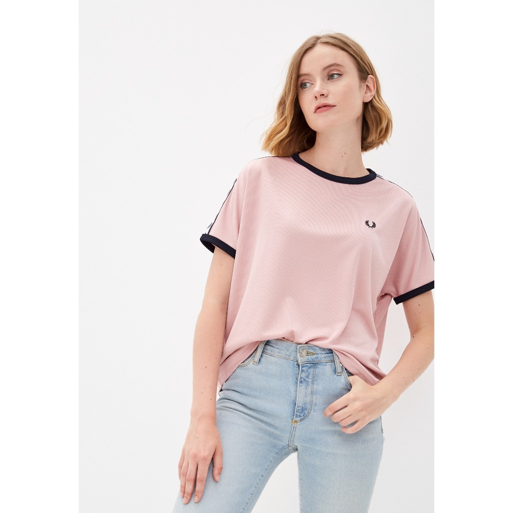 Fred Perry Women Boxy Taped Ringer T-shirt (G1100-J10) Original