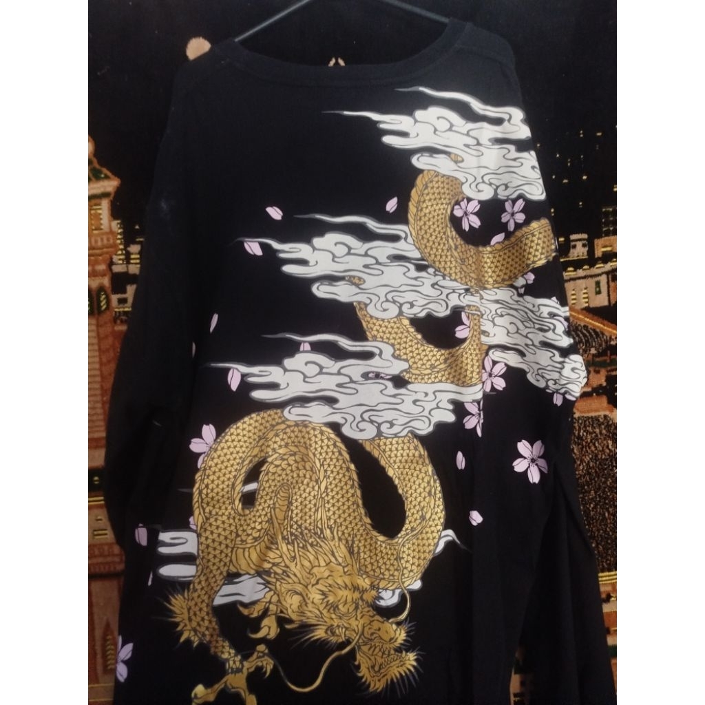 LONG SLEEVE SUKAJAN RYU GOLD SAKURA