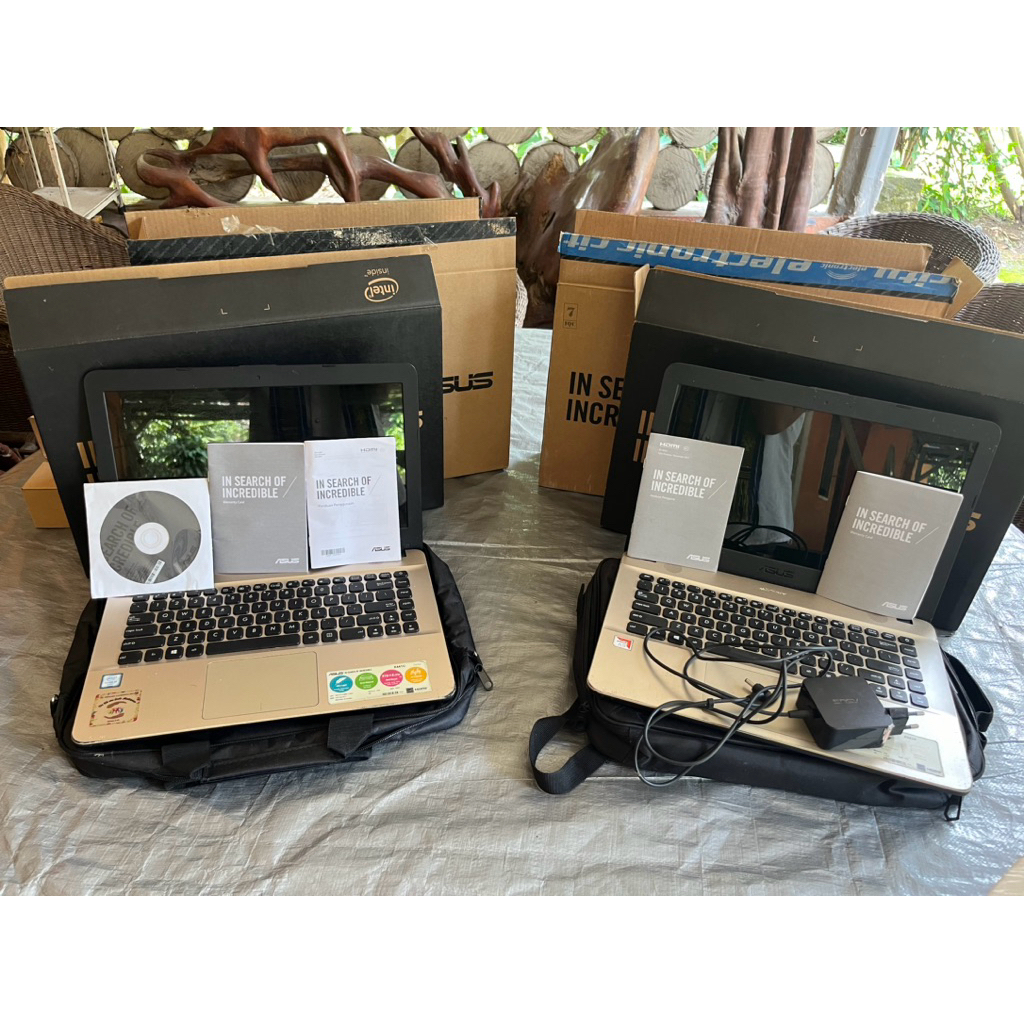 Paket 2 Laptop Fullset Asus X441U Intel i3 dan Asus X441B AMD A9