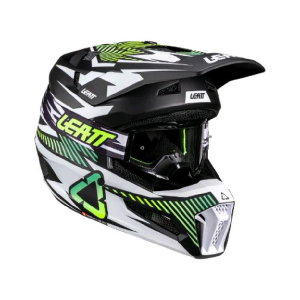 Helm Leatt 3.5 Moto with Goggle V26 Storm Teal Helmet Trail Moto Leatt 3.5 V26 Original