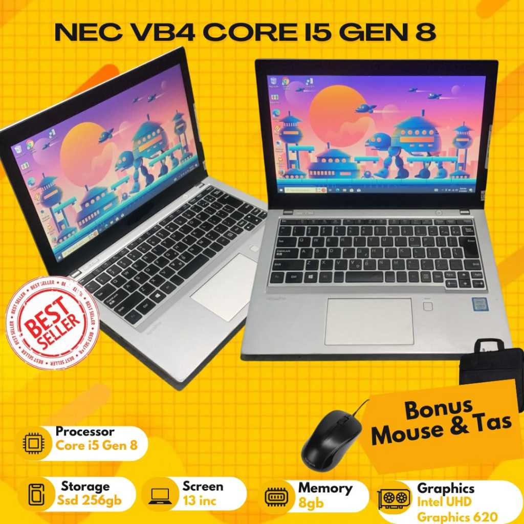 Laptop Series Nec VB4 Core i5 Gen 8 - Windows 10 - HDMI