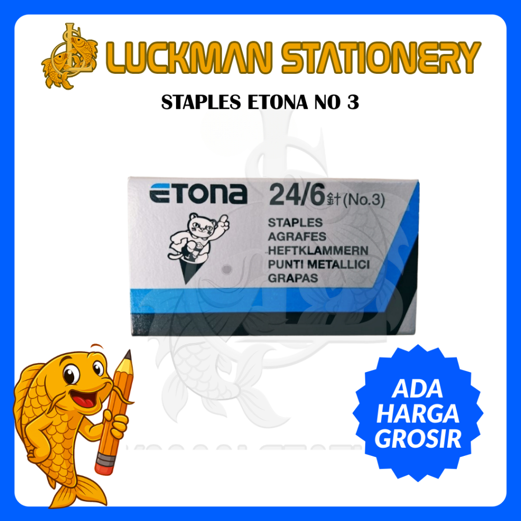 

LUCKMAN STATIONERY - ETONA ISI STAPLES BESAR No 3 24/6