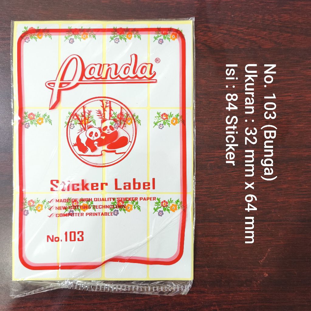 

Label 103 Bunga Sticker Undangan 32 x 64 mm