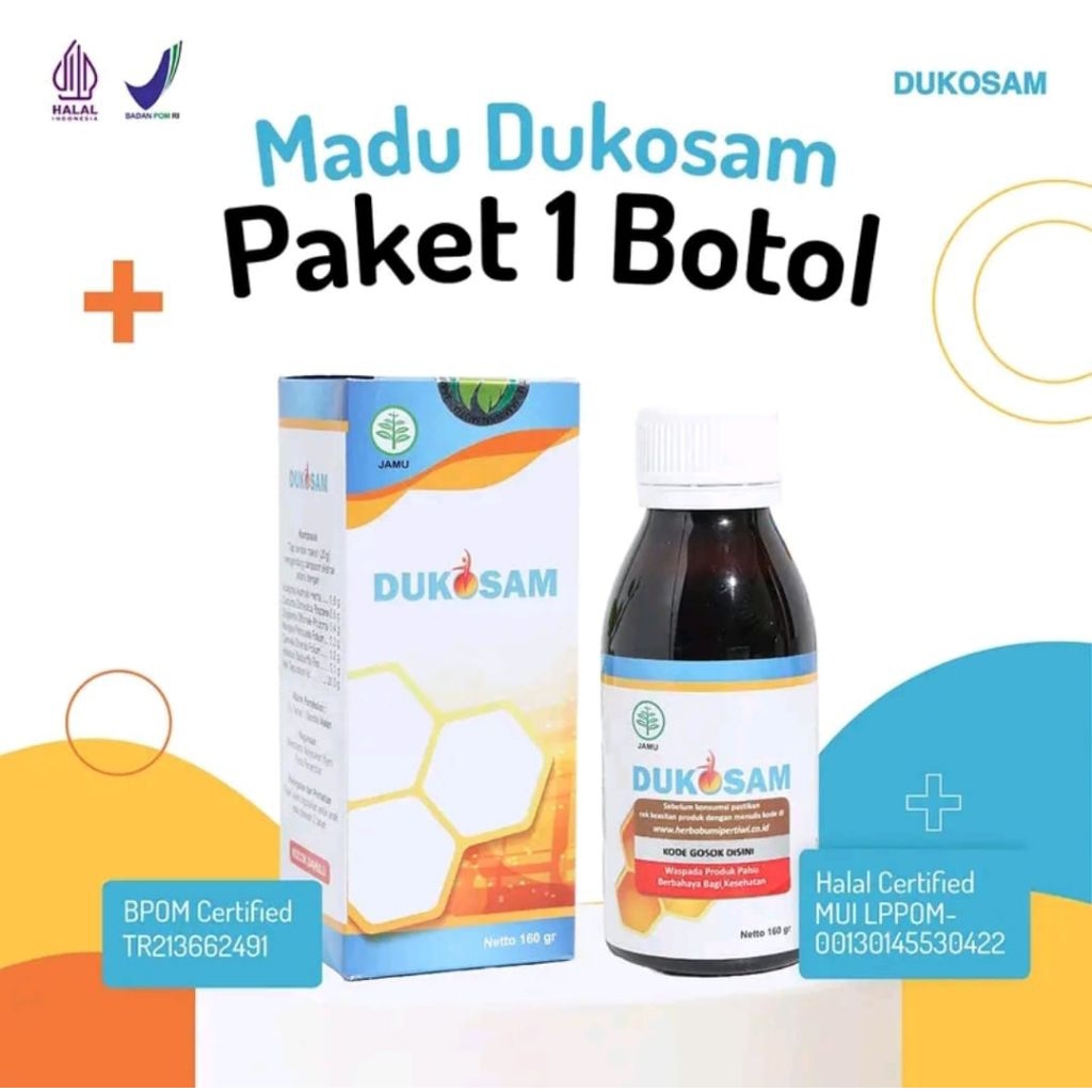 

MADU DUKOSAM ORIGINAL atasi kebas nyeri sendi syaraf dan tulang