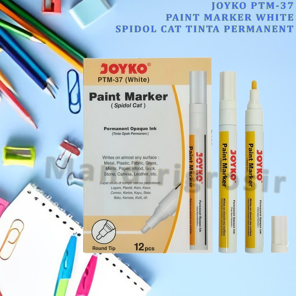 

Paint Marker White * Joyko * Spidol Cat Tinta Permanent * PTM-35