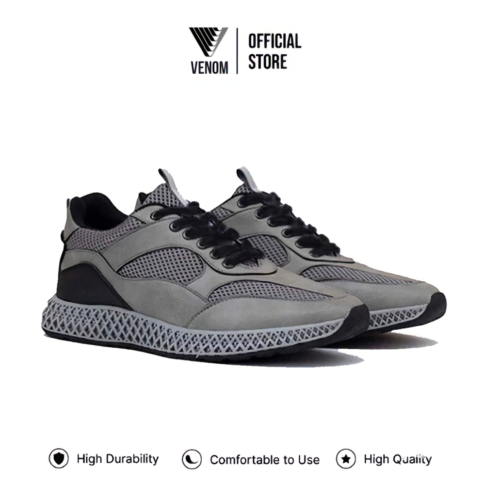 VENOM CALIFORNIA GREY  - Sepatu Sneakers Size 39 Sneakers Pria Wanita Unisex Big Size