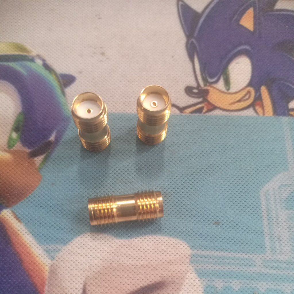 konektor wifi SMA female to SMA female full pin lubang adapter SMA female to SMA female