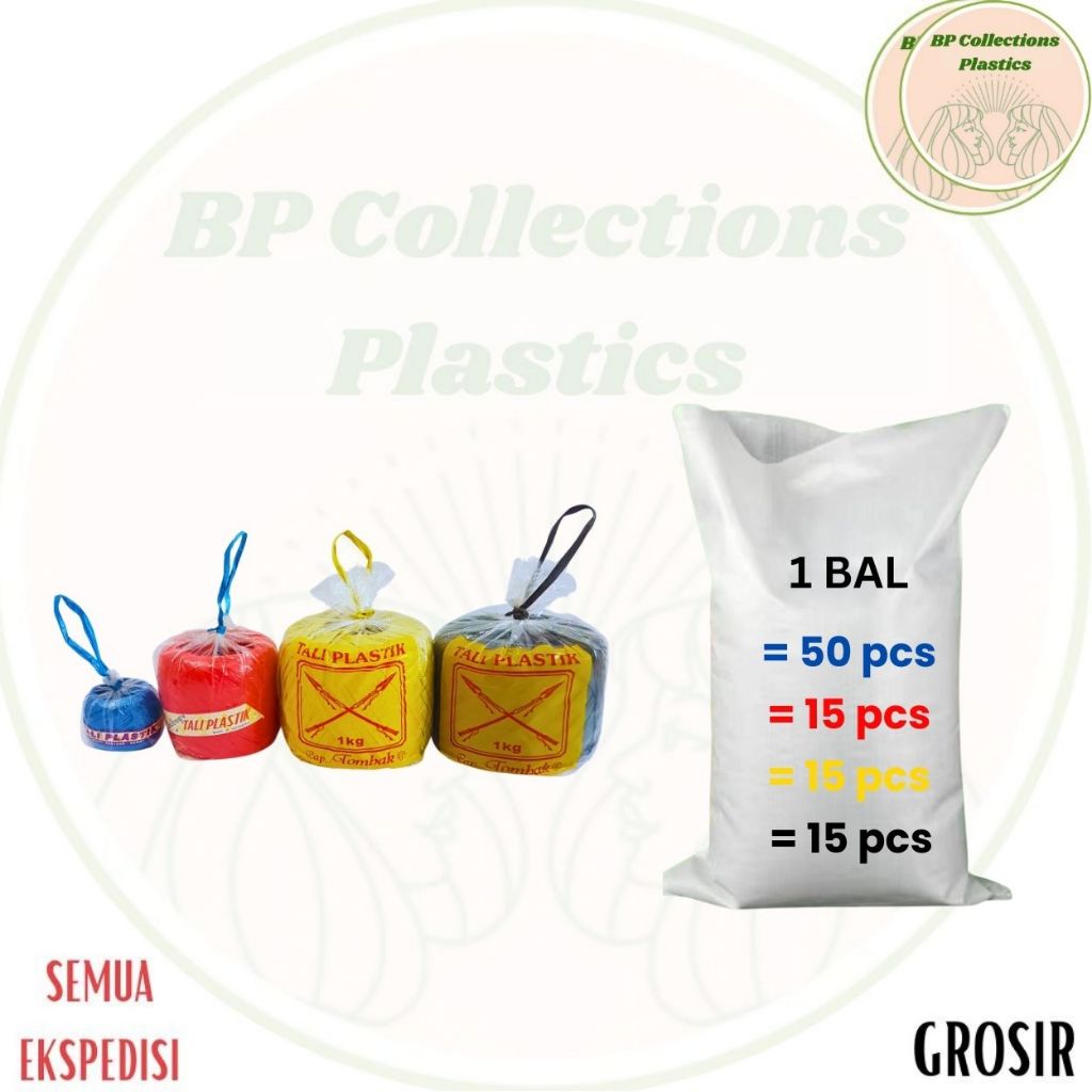 

1 BAL TALI RAFIA 1KG FULL HITAM WARNA WARNI TOMBAK DORANG SANGAT KUAT PACKING GROSIR