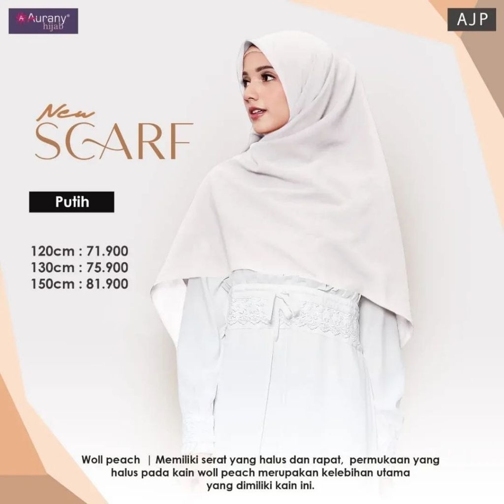 Hijab Aurany - Segiempat polos - Scarf Aurany//