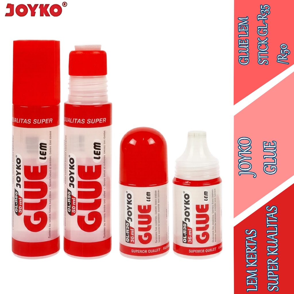 

Glue Lem Stick - Joyko - Lem Kertas Super Kualitas - GL-R35 & GL-R50