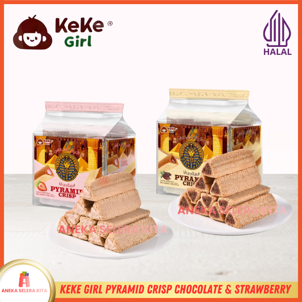 

Keke Girl Pyramid Crisp Chocolate & Strawberry Flavour - Halal 150g