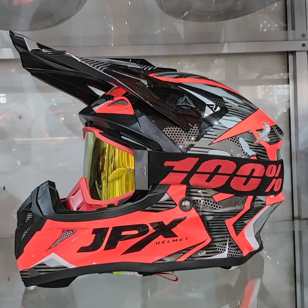 helm jpx cross x35 red plus google 100 persen cod