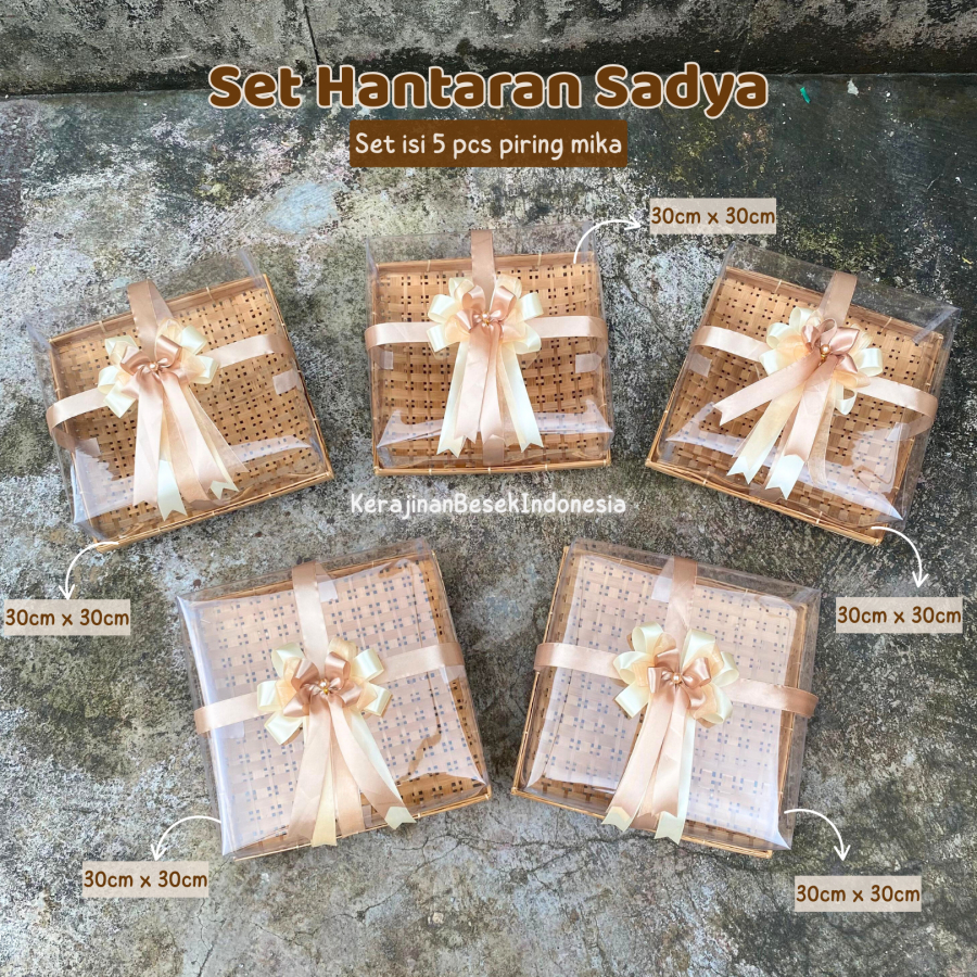 

TERMURAH SET isi 5 BOX HANTARAN PERNIKAHAN SADYA BONUS PITA RUSTIC Piring kotak mika seserahan lamaran kotak