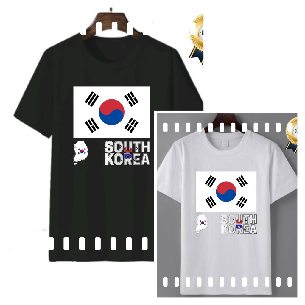 KAOS KOREA KAOS NEGARA SOUTH KOREA (DEWASA-ANAK)