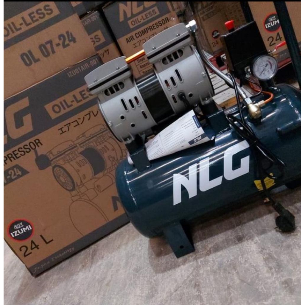 IZUMI- OL 0724 3/4 HP 24 L mesin kompresor silent oilles OL0724 Izumi