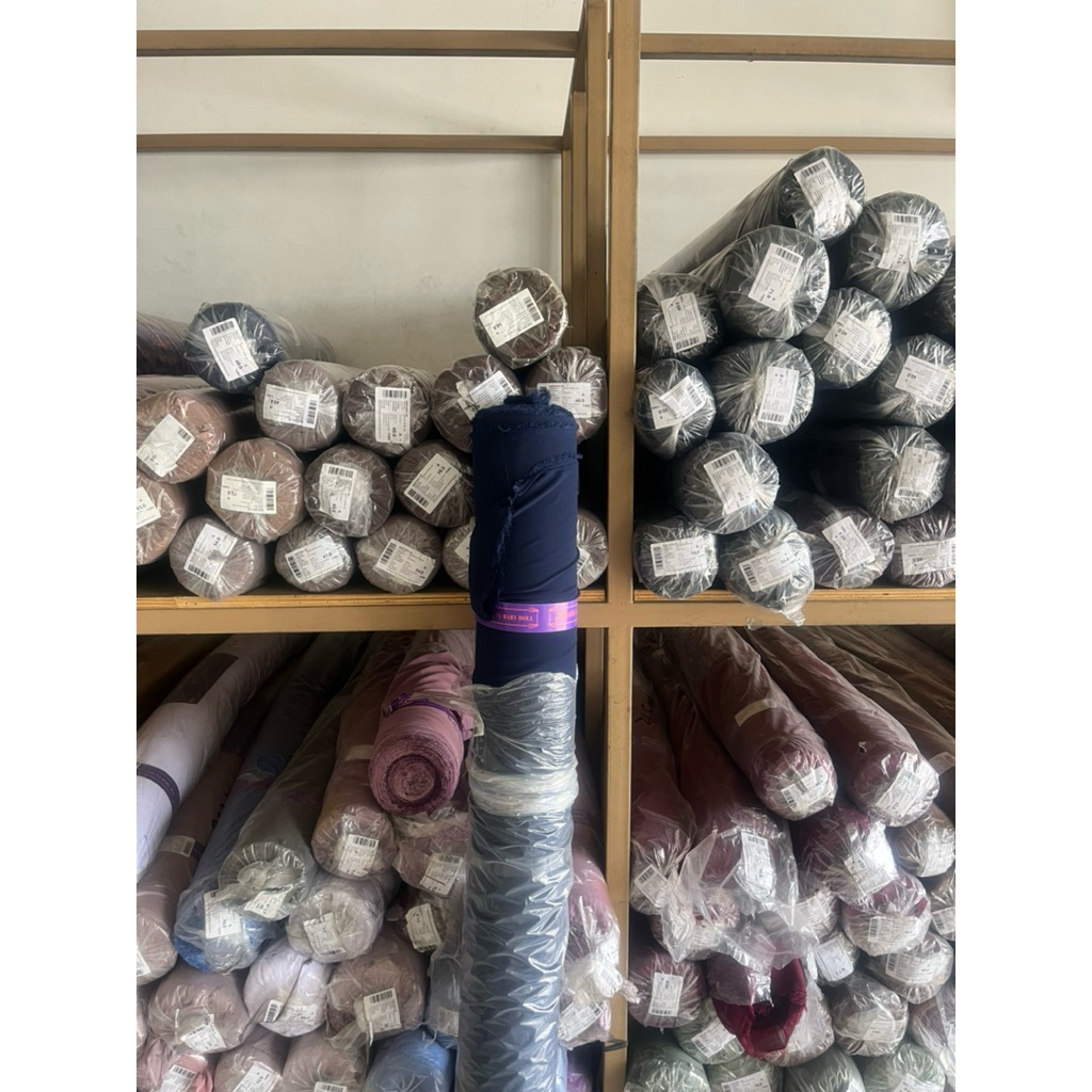 KAIN CERUTY BABYDOLL PREMIUM NAVY 1 ROLLAN/GULUNGAN ISI 60 YARD