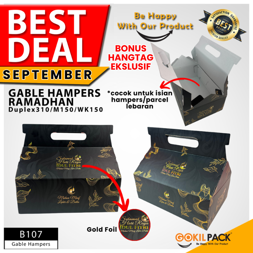 

Box Hampers Lebaran / Box Kado Packaging Idul Fitri / Kotak Gable Ramadan / B107