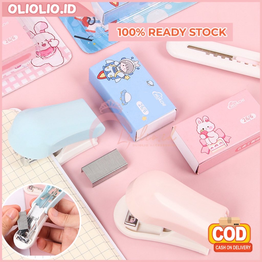 

Staples Mini Set Karakter Lucu Stapler Portable Warna Pastel Perlengkapan Aksesoris Kantor