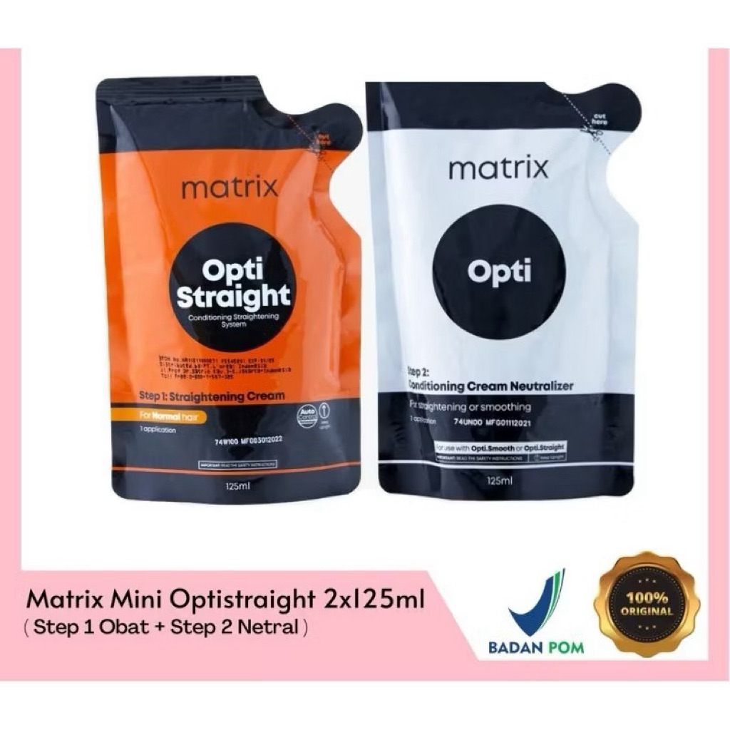 Matrix mini Optistraight 125ml SACHET / Matrix Smoothing pelurus rambut 125ml
