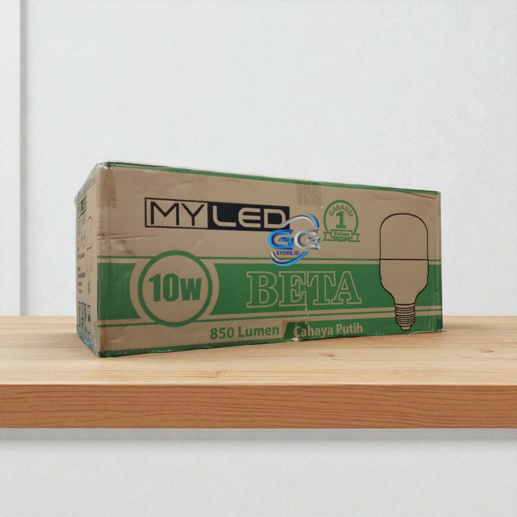 Paket 1 Karton Myled Beta Lampu LED T-Bulb 10 Watt / 1 DUS Isi 100 Pcs Lampu LED MYLED BETA 10W