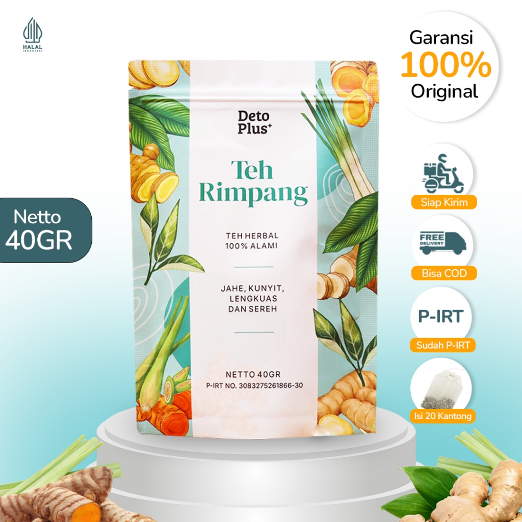 

[JSR] 1 Teh Rimpang Detoplus - Teh Celup Instan Rempah Alami Jahe Kunyit Lengkuas Sereh - Halal & Original