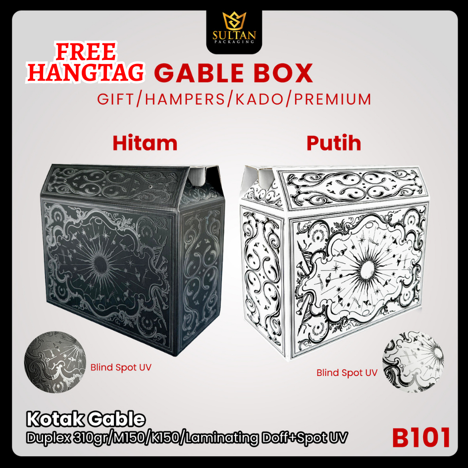 

Box Kado - Gable Box - Kotak Hadiah - Box Spot Uv - 25x13x22.5 - B101