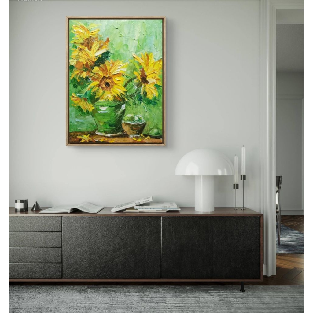 

bunga matahari oil on canvas paletLengkapFrem