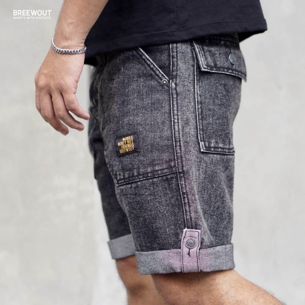 Carpenter Shorts Pants / Celana Jeans Pendek Pria Size Jumbo 28-38 / Celana Jeans Snowwash Pendek