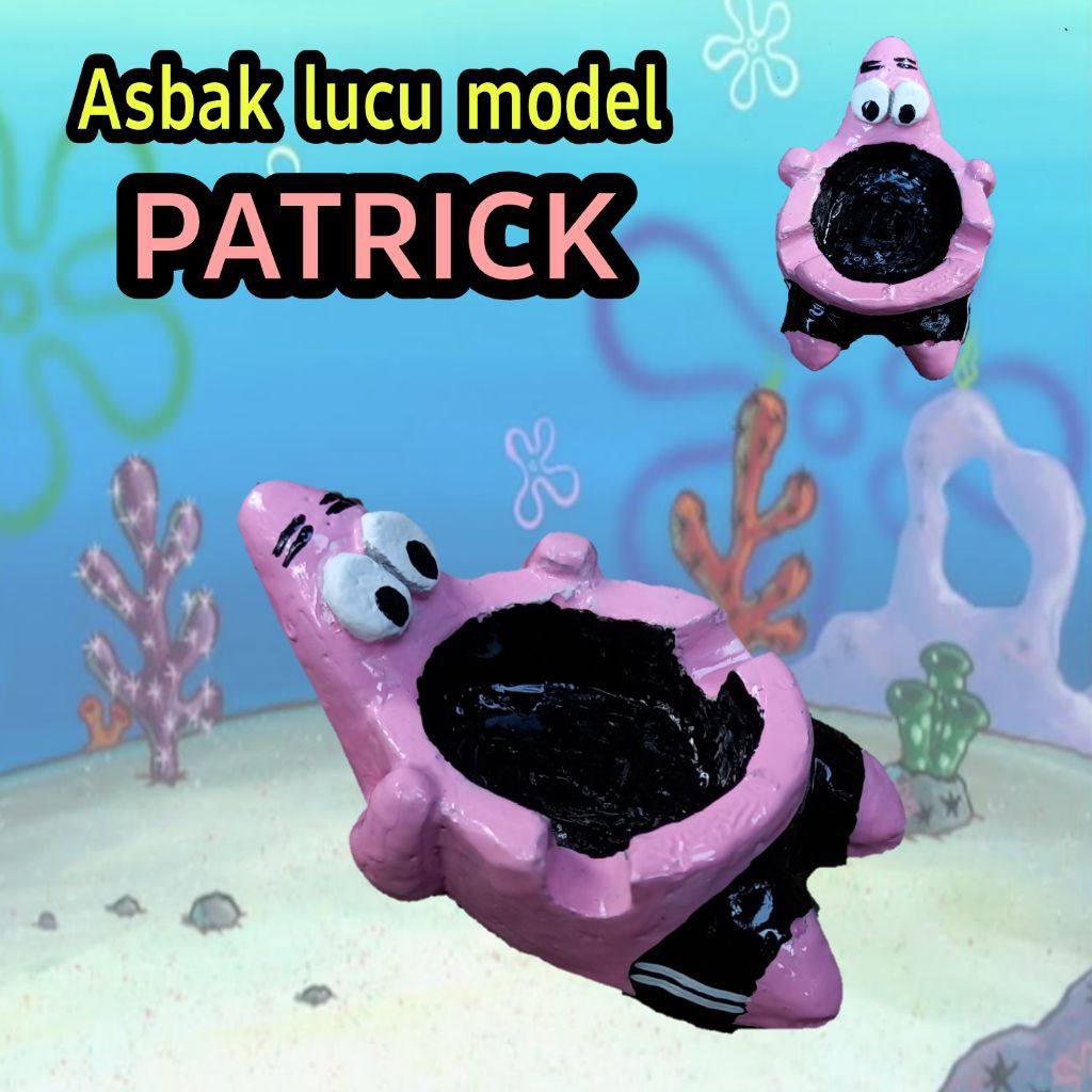 Asbak patrick spongebob,lucu,unik dan aesthetic