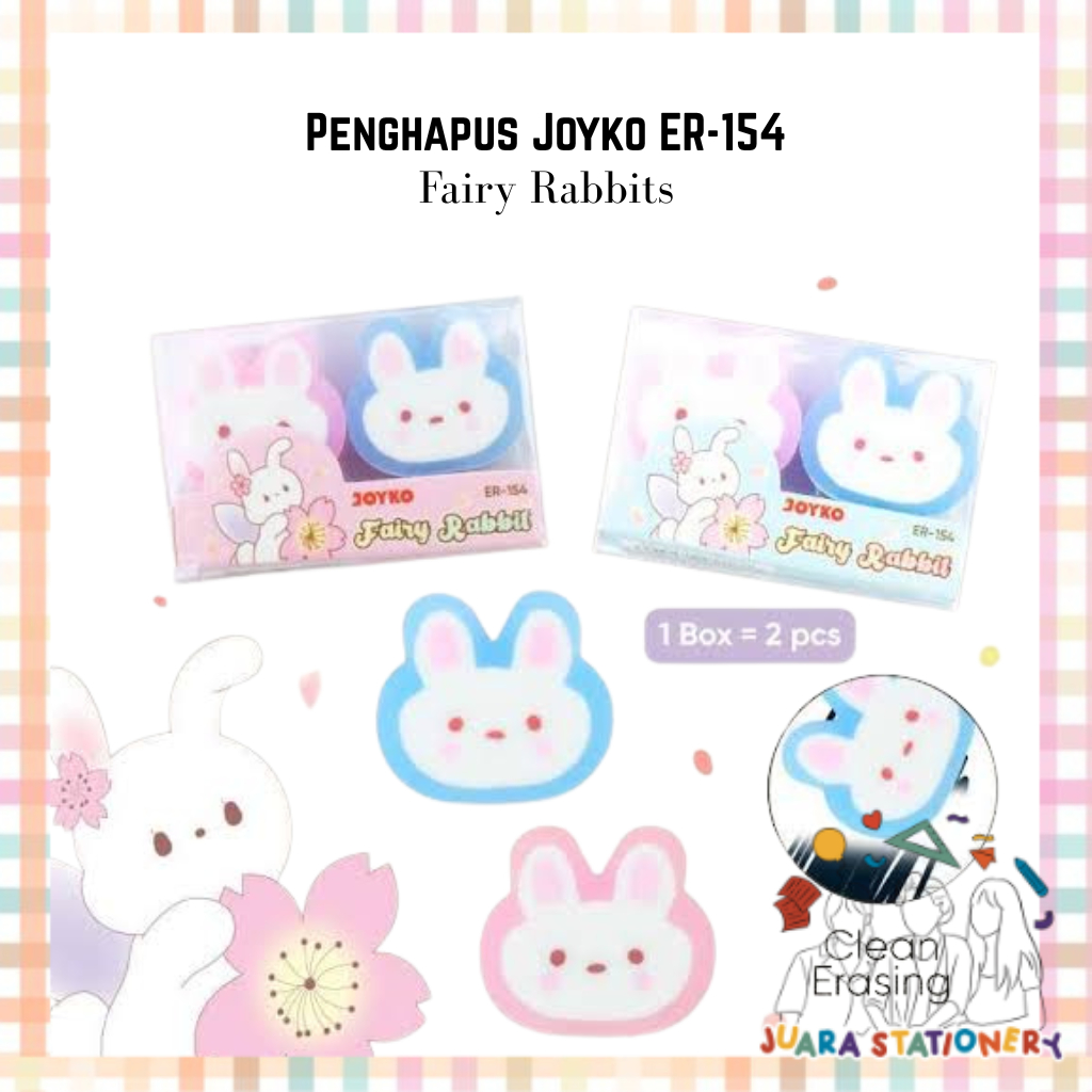 

(983) Penghapus Joyko ER-154 isi 2 pcs / Penghapus Set Fairy Rabbits