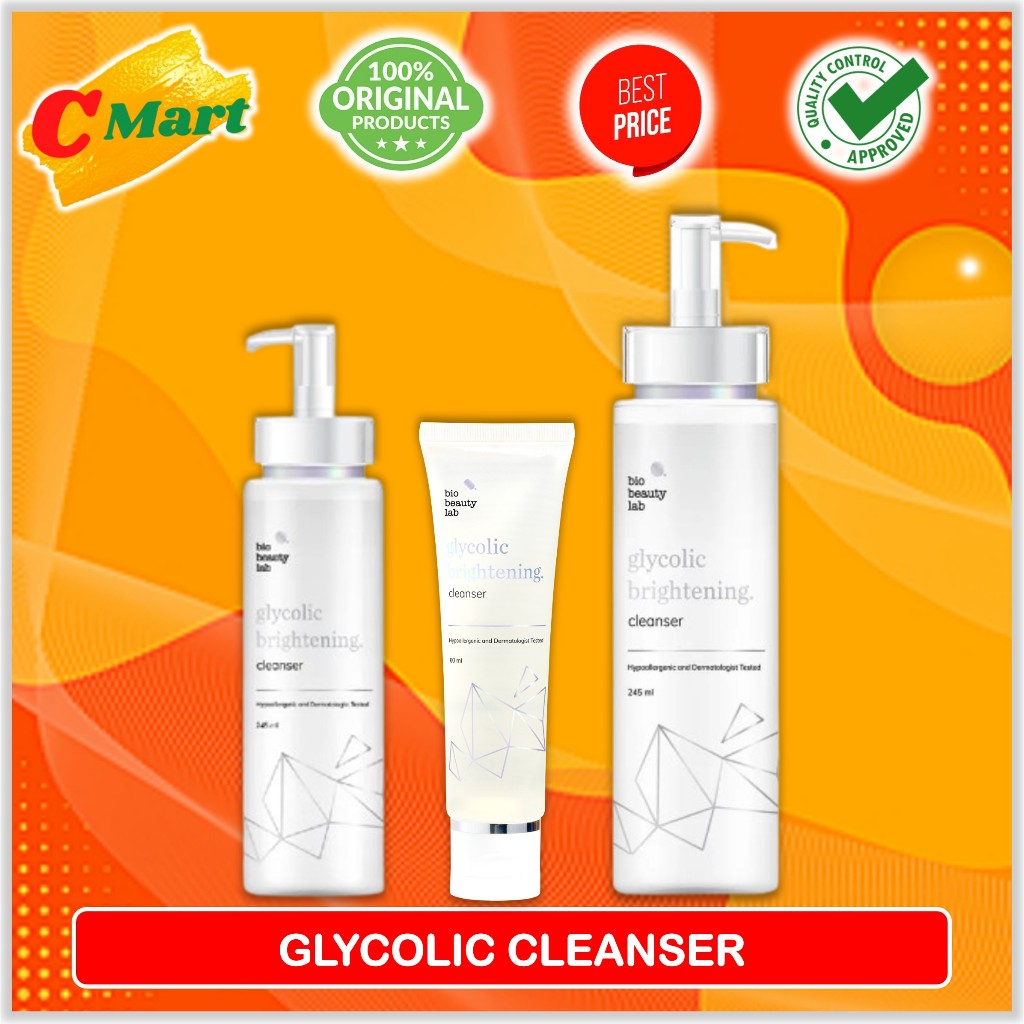 Bio Beauty Lab Glycolic Brightening Cleanser 60ml, 100ml & 245ml - Skincare Pembersih Wajah - CMart