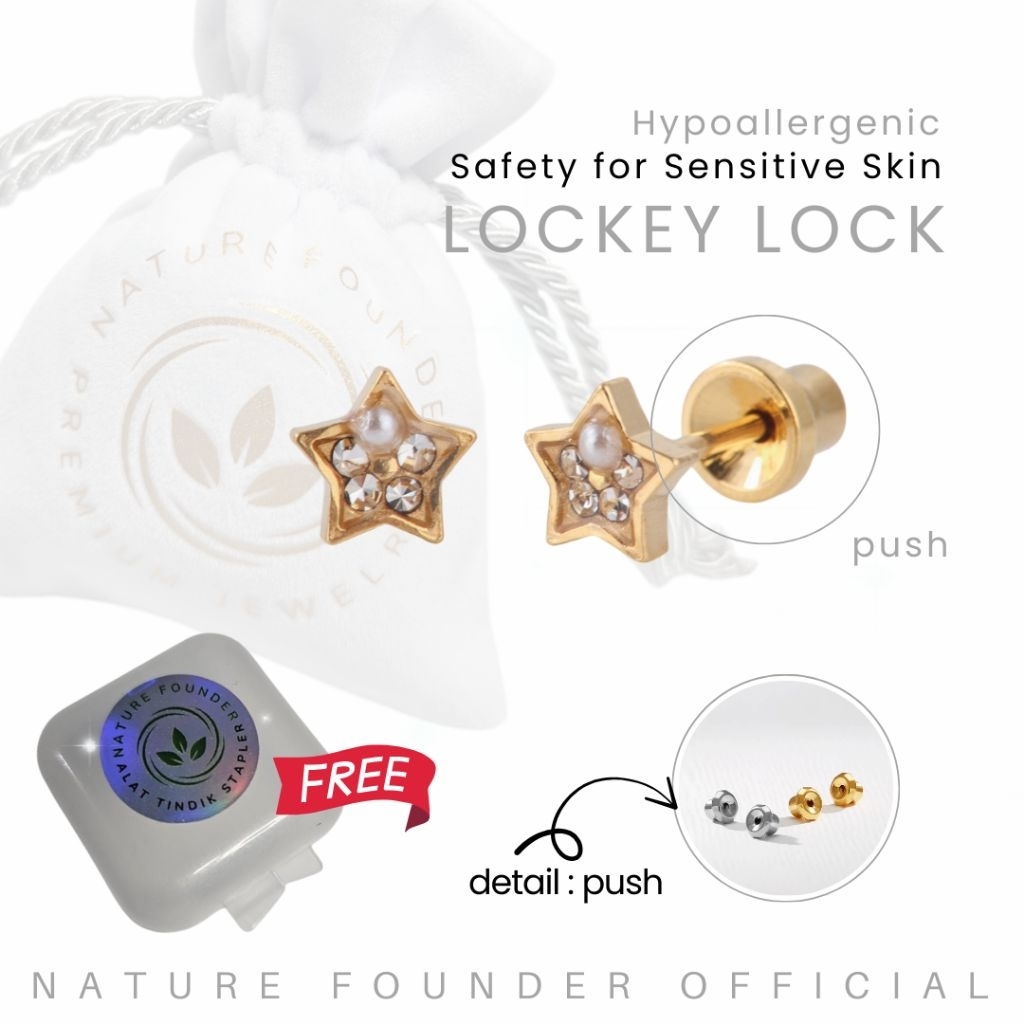 Pengunci Anting/ Stopper Anting/ Lock Earring/ Pengunci Anting/ Stopper Anting Bayi/ Stopper Anting 