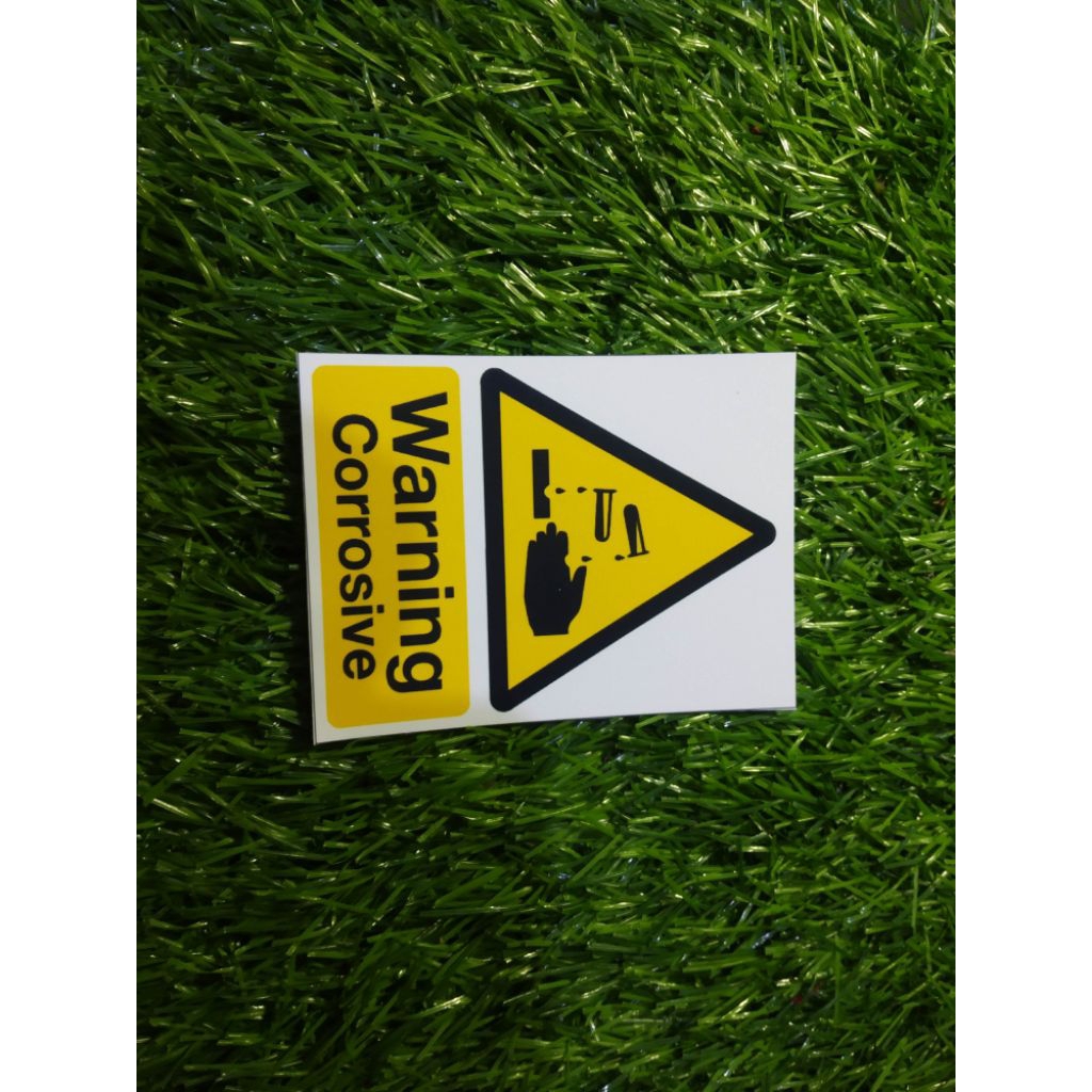 

stiker vinyl corrosive