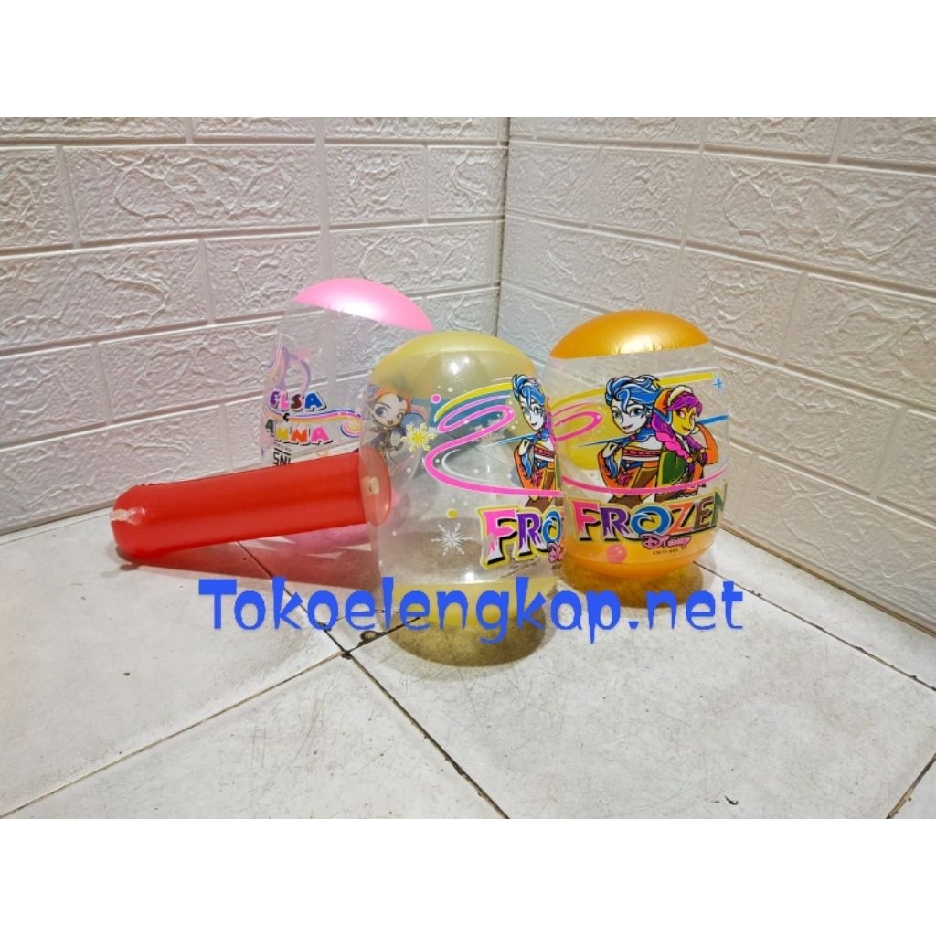 Mainan Balon Tiup Palu Frozen Bahan PVC SNI / Mainan Palu Tiup
