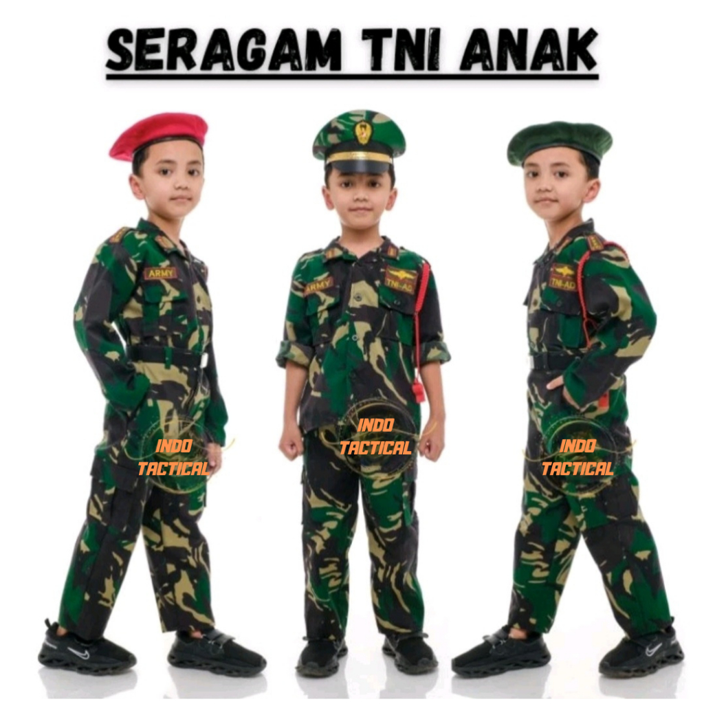 BAJU SERAGAM TNI LORENG ANAK SETELAN TNI KOSTRAD PDL ANAK KARNAVAL