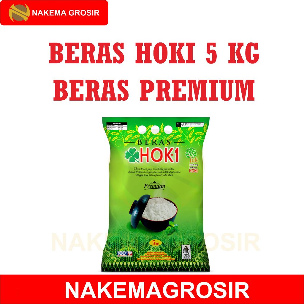 

BERAS HOKI UK 5 KG - BERAS PREMIUM MURAH #NAKEMA GROSIR