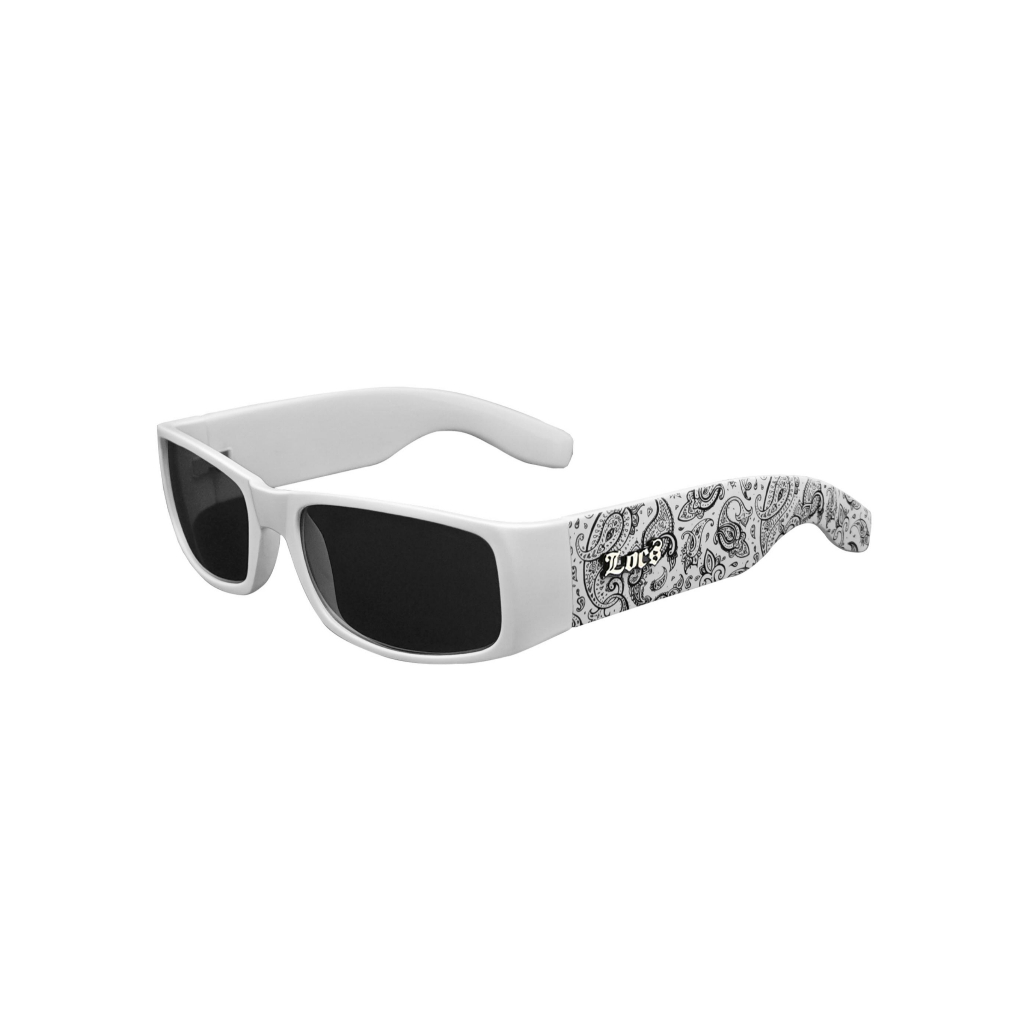 Locs Sunglasses Gangsta Cholo 9006 All White Outside Bandana Series