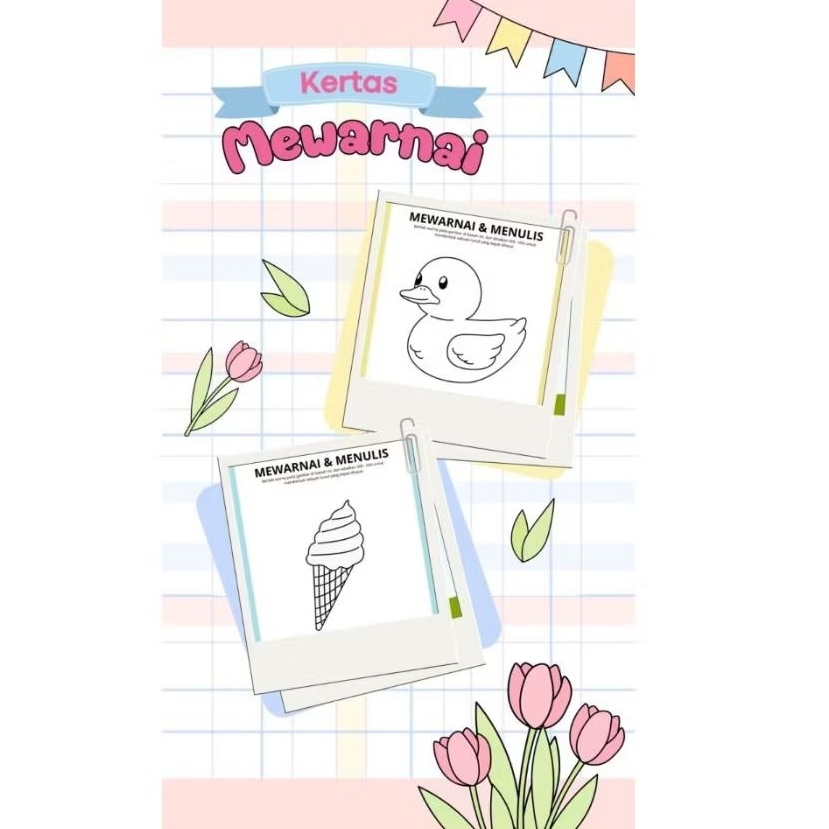 

Kertas Mewarnai Anak TK Balita Paud