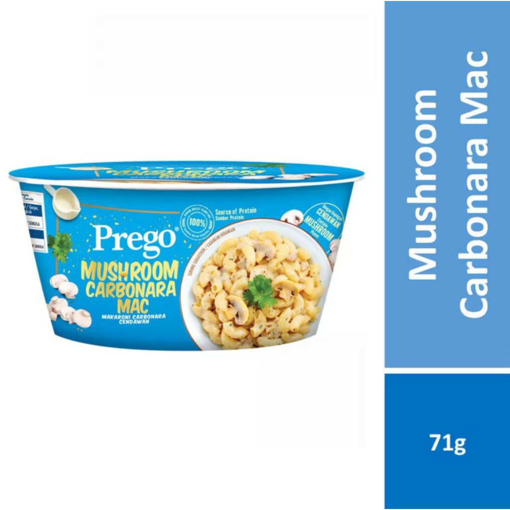 

PREGO MUSHROOM CARBONARA MACARONI CUP