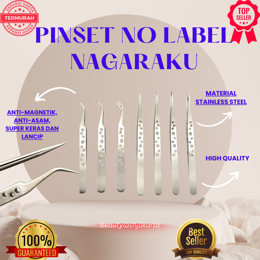 NO LABEL PINSET NAGARAKU PINSET EYELASH EXTENSION TAJAM RUSSIAN/PINSET KW NAGARAKU EYELASH